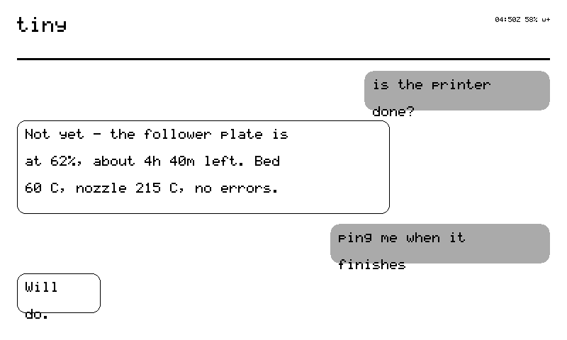 chat card