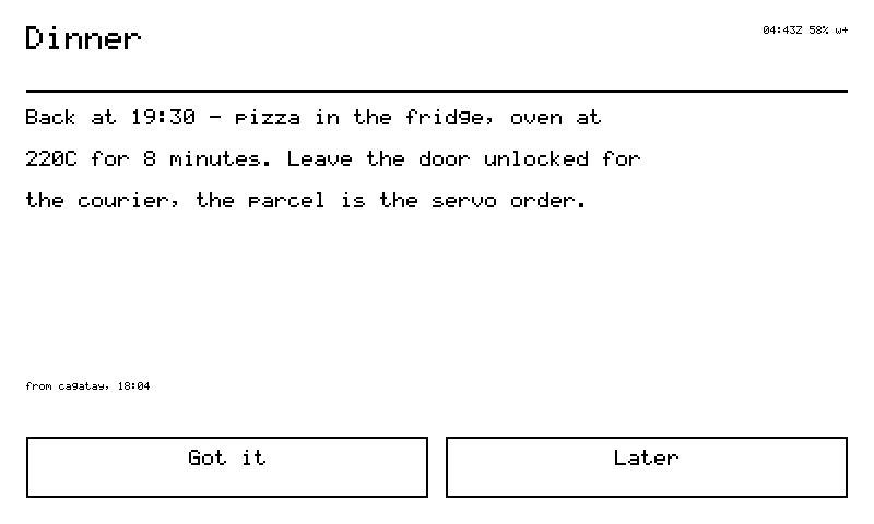 text card