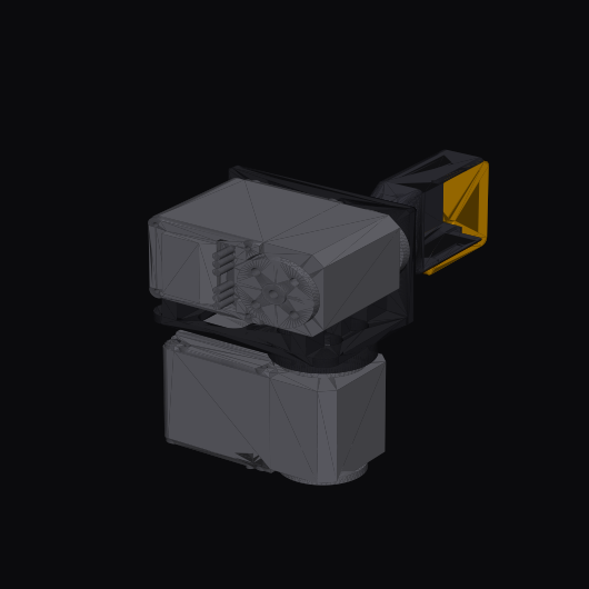 The three parts assembled on servo 6